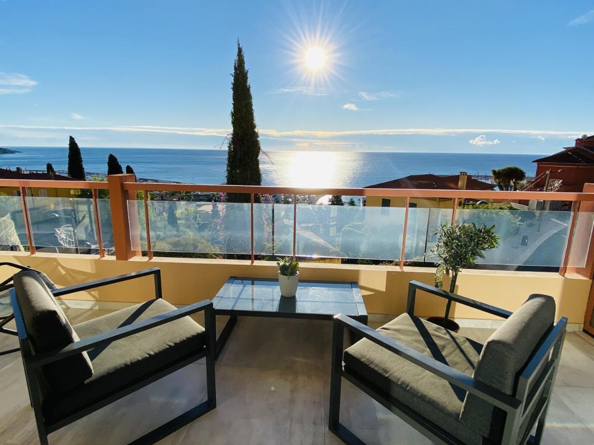 Le Vigia-Vue Mer-Terrasse-Climatisation-Parking Mentona Zewnętrze zdjęcie