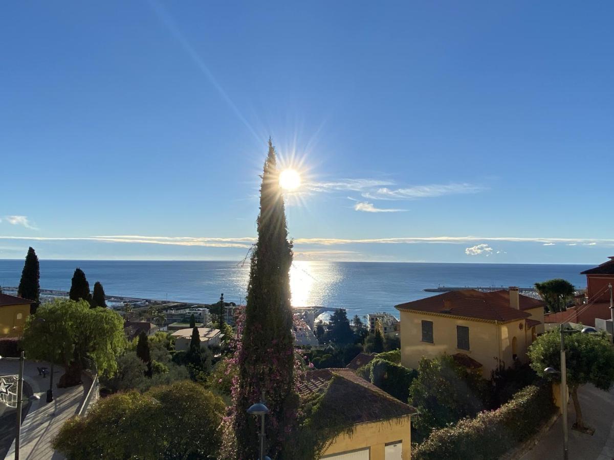 Le Vigia-Vue Mer-Terrasse-Climatisation-Parking Mentona Zewnętrze zdjęcie